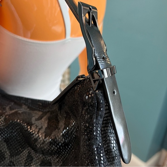 SABINA Genuine Leather Snake Texture Bag - Picture 3 of 14